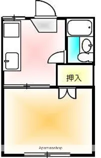 溝渕ハイツ【1階】の間取り