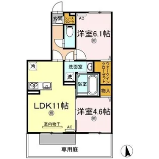 ラ・ソフィー A棟【1階】の間取り