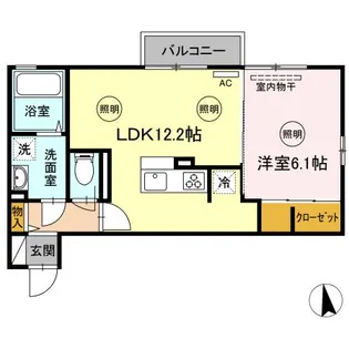 ローリエアベニュー【2階】の間取り