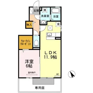 サンハイツ【1階】の間取り