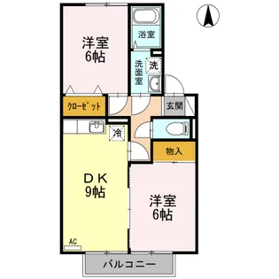 セジュール伏石 A棟【2階】の間取り