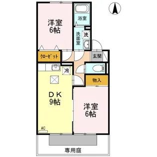 セジュール伏石A棟【1階】の間取り