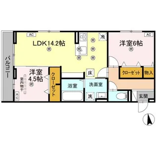 セレノアールA【1階】の間取り