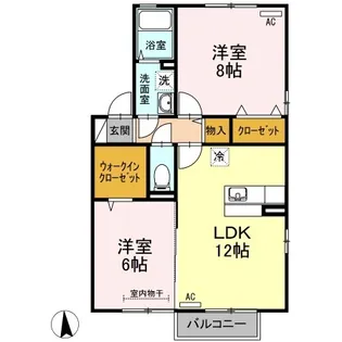 リジェール A棟【2階】の間取り