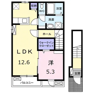 アプファールドⅠ【2階】の間取り