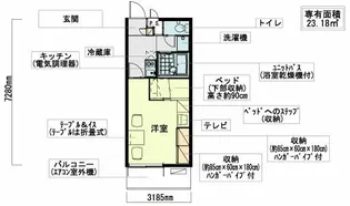 レオパレスラルマン 福岡町【105号室】の間取り