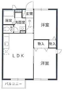 エスポワール船岡【1階】の間取り