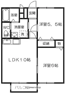 ウェルヴィラM A・B棟【A101号室】の間取り
