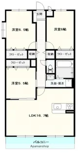 サウスコート【302号室号室】の間取り