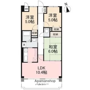 アークプラザ太田公園【502号室号室】の間取り