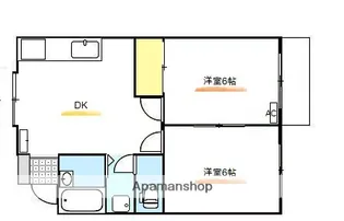 岡ノ城ハイツⅡ【2D号室】の間取り