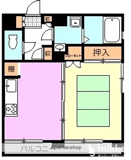 AM’SⅡ【201号室】の間取り