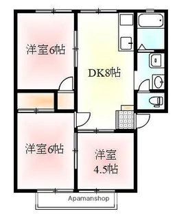 サンライフ栗林【202号室号室】の間取り