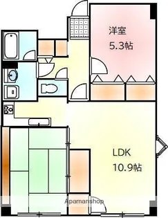 2LDKの間取り画像