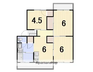 ラ・トゥール高松町 F1【1階】の間取り