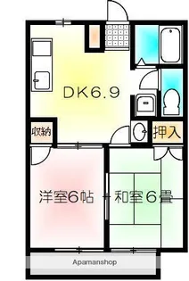 ペガサス山田【2階】の間取り