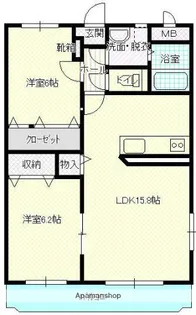 香川県高松市林町【マンション】の間取り
