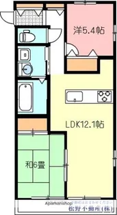 フォブールKMT【201号室号室】の間取り