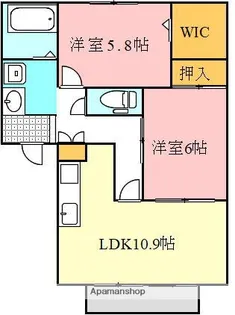 フォブール幸【302号室号室】の間取り