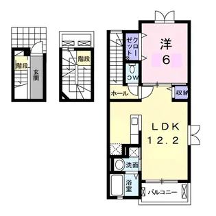 夢野ハイツ【3階】の間取り