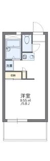 レオパレス栗林【203号室】の間取り