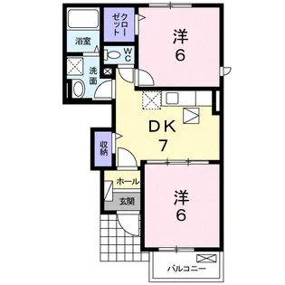 アンダンテ イースト A【1階】の間取り