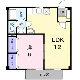 ジョリ・ア・ムール【1階】の間取り