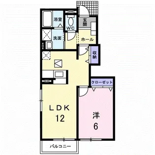 アンジュ・ベルーヴⅠ【1階】の間取り