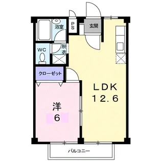 シティハイツ中美【1階】の間取り