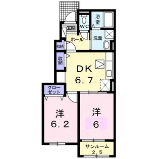 フィオーレ・G Ⅰ【1階】の間取り