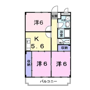 マリッチ溝渕Ⅰ【302号室】の間取り