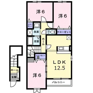 ヴィラージュⅢ【2階】の間取り