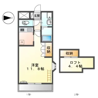 フォルティア B【2階】の間取り