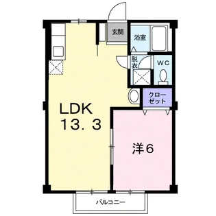 ロッジ・カントリー【2階】の間取り