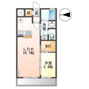 プティスール空港通り【1階】の間取り