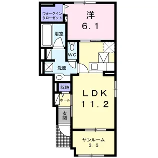 エンジェル コートMY Ⅰ【1階】の間取り