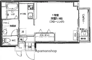 ティーケータワー【2階】の間取り
