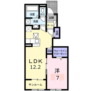 クラール飯田町B【1階】の間取り