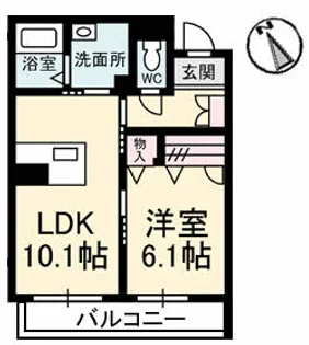グランベレオ橘【2階】の間取り