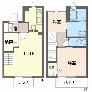 サニーベイル 3番館【1階】の間取り