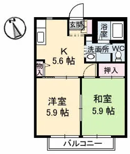 パティオ 1棟【2階】の間取り