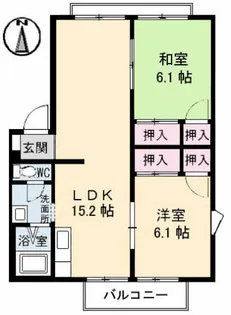 フレグランス藤ノ木 B棟【1階】の間取り