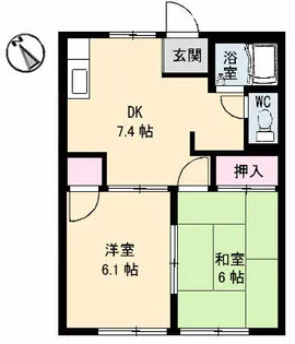 フレンド・ハイツ【1階】の間取り