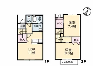 メリーメゾン【1階】の間取り