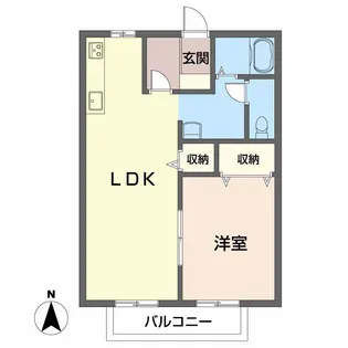 サンライフ八坂 B棟【1階】の間取り