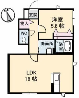 MARRONE B棟【1階】の間取り