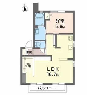 ハピネスJ【2階】の間取り