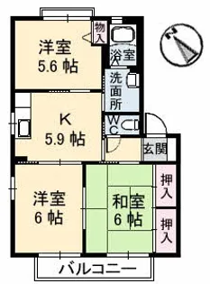 バリュージュ金沢 A棟【1階】の間取り