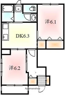 ペガサス弐番館【102号室】の間取り