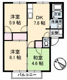 フレグランス春日 A棟【1階】の間取り